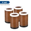 Unique Bargains Adjustable Anti-Slip Chair Table Round Furniture Risers 4 Set - 3 of 4
