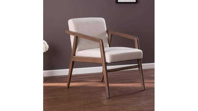 Winwest Upholstered Accent Chair Cream/Brown - Aiden Lane, 2 of 11, play video