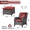 Gymojoy Outdoor Patio Chair Table with Ottoman High Back Club Chair - 2 of 4