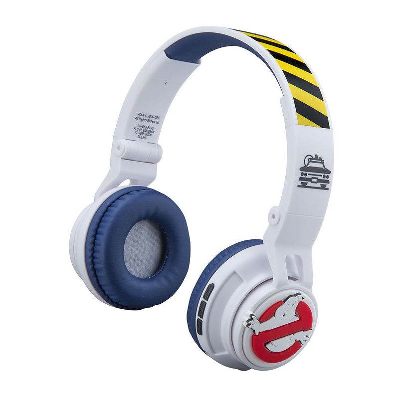 eKids Ghostbusters Bluetooth Headphones for Kids, Over Ear Headphones for School, Home, or Travel - White (GB-B50.EXV0M), 2 of 4