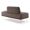 56" Width End of Bed Bench,Velvet Fabric Upholstered 2 Seater Sofa Couch Entryway Ottoman Bench,Fuzzy Sofa Stool Footrest,Window Bench-Cuddlewood - 4 of 4