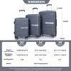 3 Piece Hardside Luggage Set with Spinner Wheels and TSA Lock for Travel, Lightweight Suitcases 20/24/28 Inch – Cuddlewood - 4 of 4