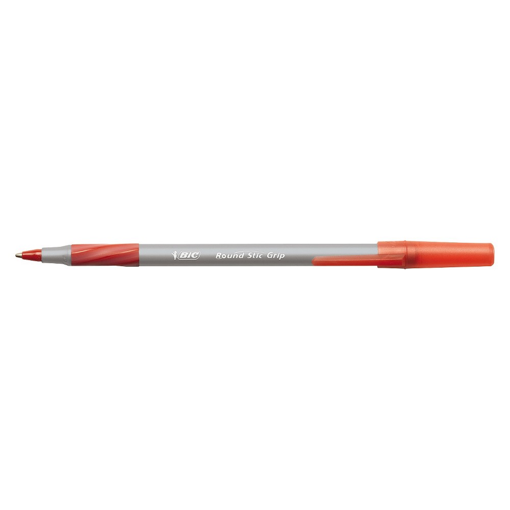 UPC 070330142725 product image for BIC Round Stic Grip Xtra Comfort Ballpoint Pen, Red Ink, Fine, Dozen | upcitemdb.com