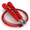 WOD Nation Adjustable Speed Jump Rope For Men, Women & Children, Fitness Skipping Rope for Boxing, MMA and Endurance (Red) - 2 of 4