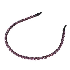 Unique Bargains Women's Rhinestone Hair Hoop Headband 0.24 Inch Wide 1 Pc - 1 of 4