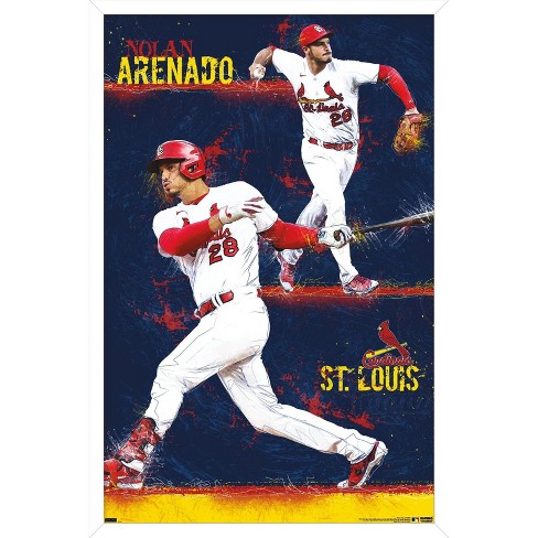 Trends International Mlb St. Louis Cardinals - Busch Stadium 22 Framed Wall  Poster Prints White Framed Version 22.375 X 34 : Target
