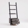 69in Tall Modern Ladder Bookcase with 2 Drawers and 4 Tier Shelves for Living Room Office or Bedroom Storage-3irtyhousy - 3 of 4