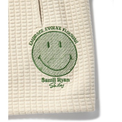 Samii Ryan | Smiley® Flourish Waffle Shorts, Tan, XX-Large, 6