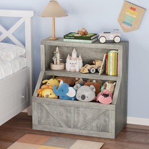 Kids Bookshelf Bookcase Toddlers Playhouse Cabinet Shelf - 1 of 4