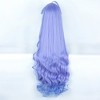 Unique Bargains Women's Curly Wigs 39" Blue with Wig Cap - 4 of 4