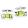 West Coast Jewelry  Men's Polished Level Silver Tone Cufflinks - 2 of 2