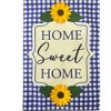 Briarwood Lane Summer Burlap Garden Flag 12x18 For Outdoor Blue Checkered Sunflowers For Summer Garden Flag Flags For Outside - 3 of 4