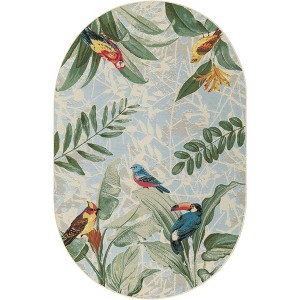 Unique Loom    Outdoor Botanical Chanticleer Area Rug - 1 of 4