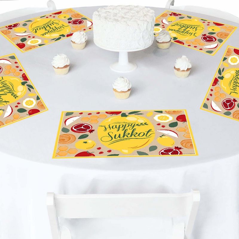 Big Dot of Happiness Sukkot - Party Table Decorations - Sukkah Placemats - Set of 16, 2 of 7