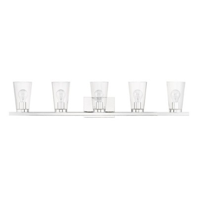 Livex Lighting Cityview 5 - Light Vanity in  Polished Chrome
