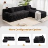 110"W Modular Sectional Sofa Upholstered Couch Cloud Sofa Free-combined Sofa with 2 Pillows, Beige/Light Coffee/Dark Gray/Black-ModernLuxe - 3 of 4
