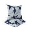 FONTOI 2 Pack Bed Pillows with Leaf Patterns, Waterproof & Fade-Resistant Square Pillows for Bed Couch Sofa Porch, Blue, 18"*5"*18" - 4 of 4