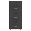 CLIHOME 6-Tier Rolling File Cabinet With Handle, Metal Steel Compact Mobile Storage Cabinet Dressers With Wheels - 2 of 4