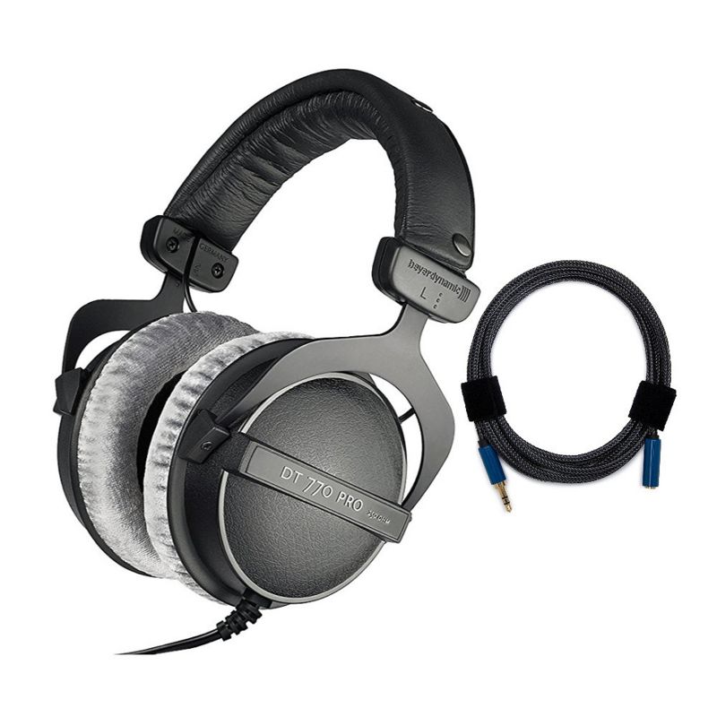 Beyerdynamic DT 770 PRO Headphones (250 Ohm) with Audio Extension Cable Bundle, 2 of 4