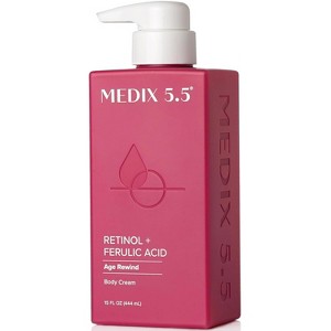 MEDIX 5.5 Retinol + Ferulic Acid Age Rewind Body Cream for Wrinkles + Crepey Skin, 15 Fl Oz - 1 of 4