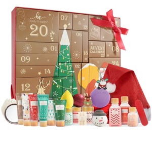 Aoibox Advent Calendar 2025 24PCS Holiday Skincare Gift Set for Women Christmas Countdown 24 Days Beauty and Bath Essentials - 1 of 4