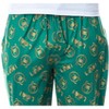 Marvel Mens' Loki Helmet  Tossed Print Sleep Pajama Pants Green - image 3 of 4