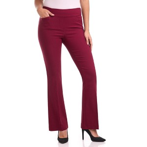 Rekucci EcoCosy Pull-On Bootcut Pants with Butter Soft Comfort and Effortless Flow - 1 of 4