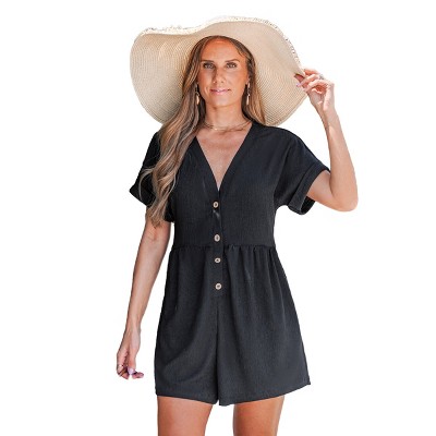 Women's Chic Button-Down Romper for Effortless Summer Style - Cupshe