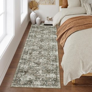 Oriental Machine Washable Rug Ultra Soft Rug for Living Room Low Pile Foldable Thin Non Slip Carpet - 1 of 4