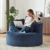 NicBex Compressible Corduroy Round Chair with Cushioned Backrest, Modern Comfy Chair for Living Room,Office,Apartment - 2 of 4