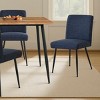 5-Piece Modern Dining Set,47" Rectangular Dining Table Wood Top with Upholstered Linen Dining Chairs for Dining Room, Living Room-Tanpinhause - 3 of 4