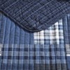 King Quilt Set, Reversible Cotton Bedding with Matching Shams, Lightweight Home Decor for All Seasons Eastmont Navy, King - 3 of 4