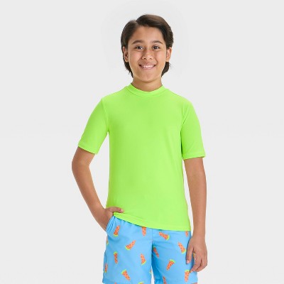 Boys' Short Sleeve Solid Daytime Rash Guard Top - Cat & Jack™ Green M