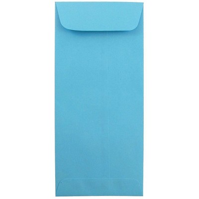 JAM Paper #10 Policy Business Colored Envelopes 4.125 x 9.5 Blue Recycled 15880