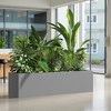 36*10*10 inch Large Metal Rectangular Planter with Drainage Holes for Indoor/Outdoor Use - 2 of 4