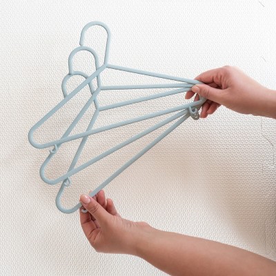 3 Sprouts Speckled Blue Wheat Straw Baby Hangers, Pack of 30