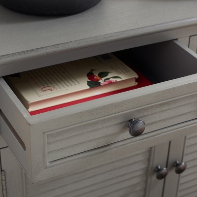 Tate Farmhouse Chic Distressed Grey 2-Drawer Sideboard