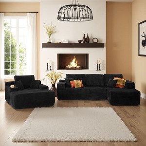 XIZZI Modular Sectional Sofa Couch, L/U-Shape Upholstered Couch, Modern Minimalist Couches for Living Room, Free Combination Deep Seat Corner Couch - 1 of 4