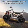 Kids ATV 4 Wheeler, 24V 4WD Electric ATV Ride On Toy for Big Kid w/ 2-Seater, 7Ah Battery, Bluetooth, MP3, USB, Knee Pads, 800W Motor - 4 of 4