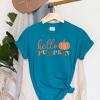 Simply Sage Market Women's Cursive Hello Pumpkin Short Sleeve Garment Dyed Tee - 2 of 2
