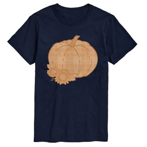 Men's - Instant Message - Muted Plaid Pumpkin Short Sleeve Graphic T-Shirt - 1 of 4