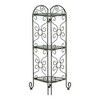 10.7" Indoor/Outdoor Iron Corner Plant Stand Black - Zingz & Thingz: 3-Tier Display, No Assembly Required - 3 of 4