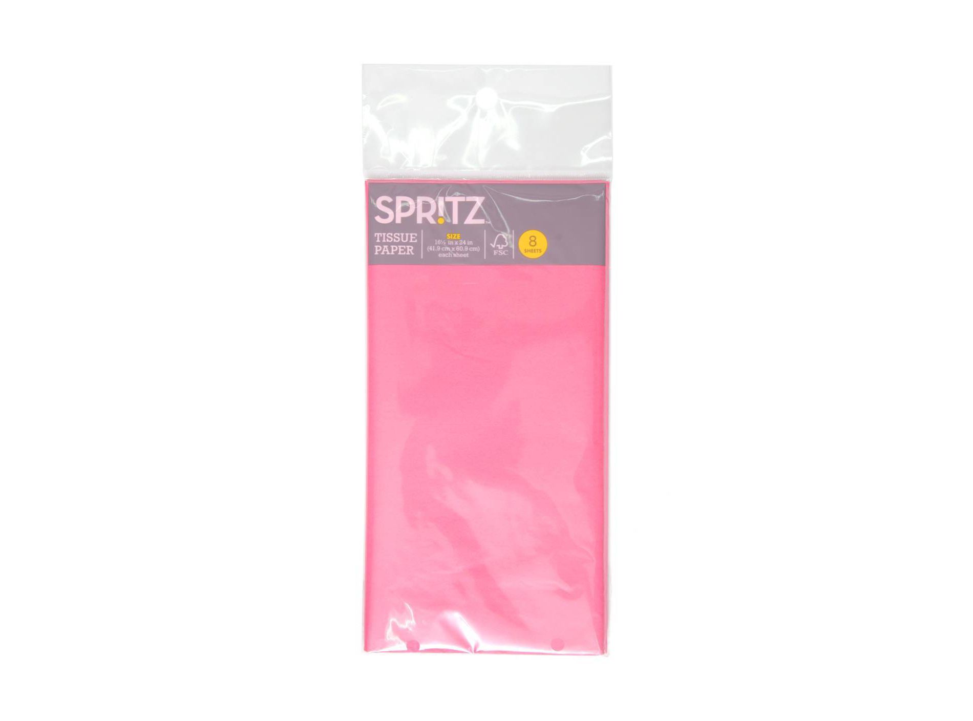8ct Tissue Paper Hot Pink - Spritz™: Gift Bag Tissue Papers for All Occasions, Solid Pattern, 16.5" x 24"