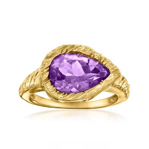 Ross-Simons 2.30 Carat Amethyst Ring in 18kt Gold Over Sterling - 1 of 4