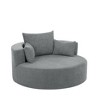 CAVINAS 360° Swivel Barrel Chair,Round Accent Chair with 3 Removable Pillows,56.3" Wide Chenille Lounge Chair for Living Room,350LB Capacity - 2 of 4