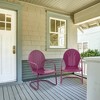 Northlight 34-Inch Outdoor Retro Tulip Steel Armchair, Purple - 2 of 4