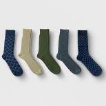 Men's Textured Dress Socks 5pk - Goodfellow & Co™ 7-12