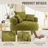 MOONMISS Oversized Barrel Accent Chairs,Round Lazy Sofa with 3 Pillows,Comfy Armchair with Thick Base for Living Room,Bedroom,Apartment - 4 of 4
