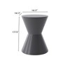 POVISON 14.17" Modern Minimalist Round Side Table, Minimalist End Table, Fiberglass, Gray - 4 of 4