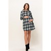 Hello Miz Women's Plaid Long Sleeve Empire Waist Maternity Dress - 4 of 4
